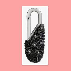 Diamond-Studded Zipper Pull (Black)